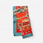 Catherine The Great Middle Sword FLAMNG RED BLUE BORDER Silk SCarf 4 1024x1024