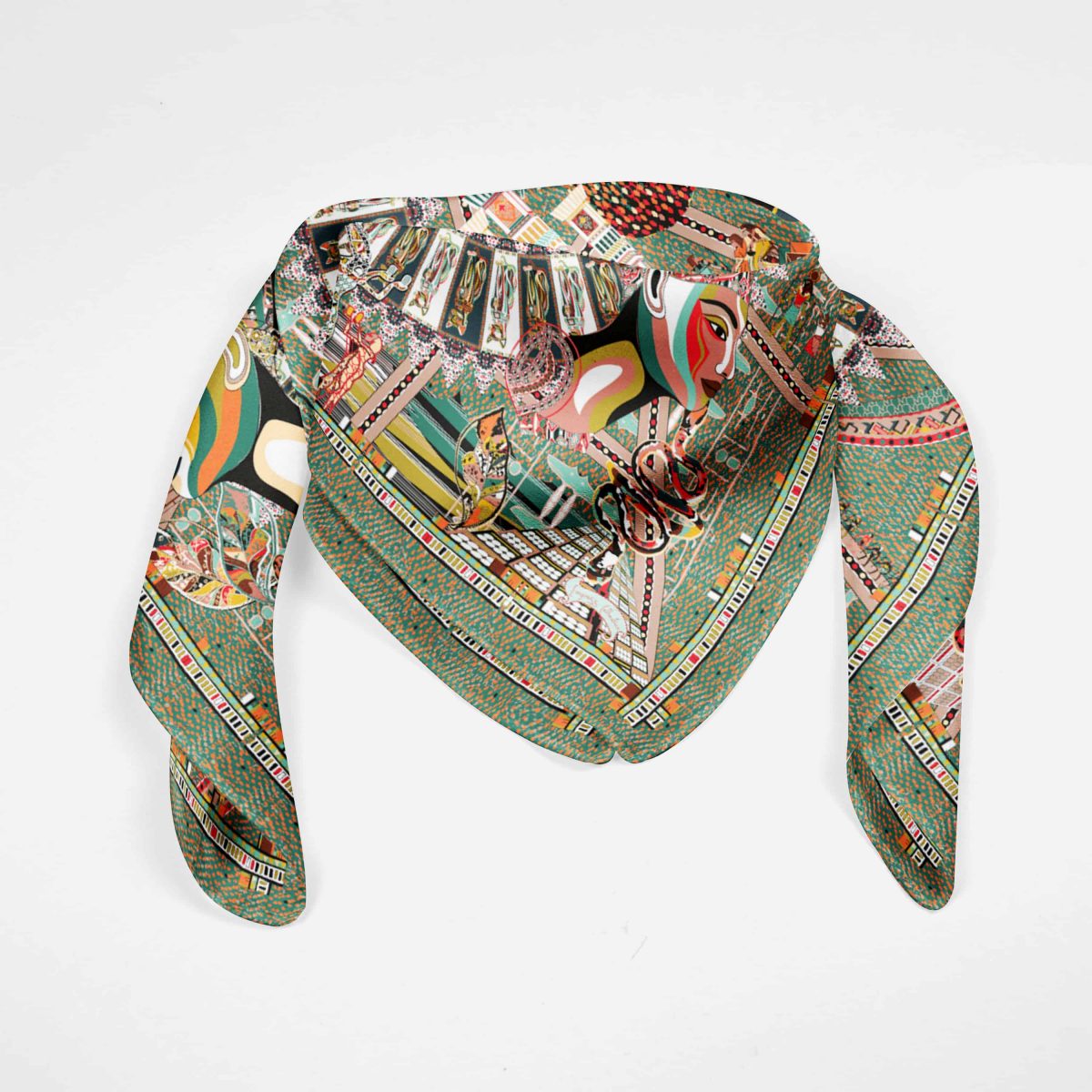 Cleopatra 43 cm grey Silk SCarf 14