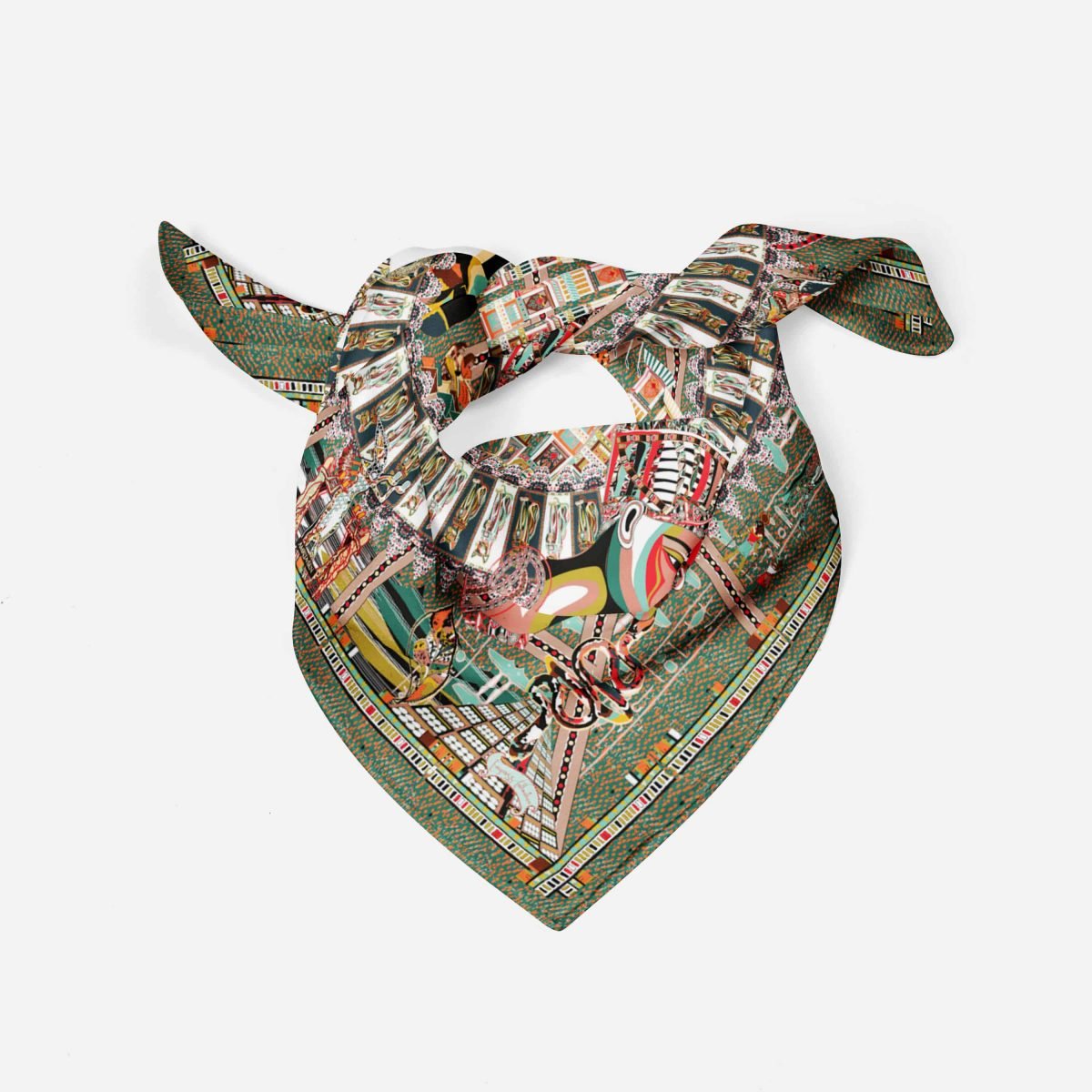 Cleopatra 43 cm grey Silk SCarf 6