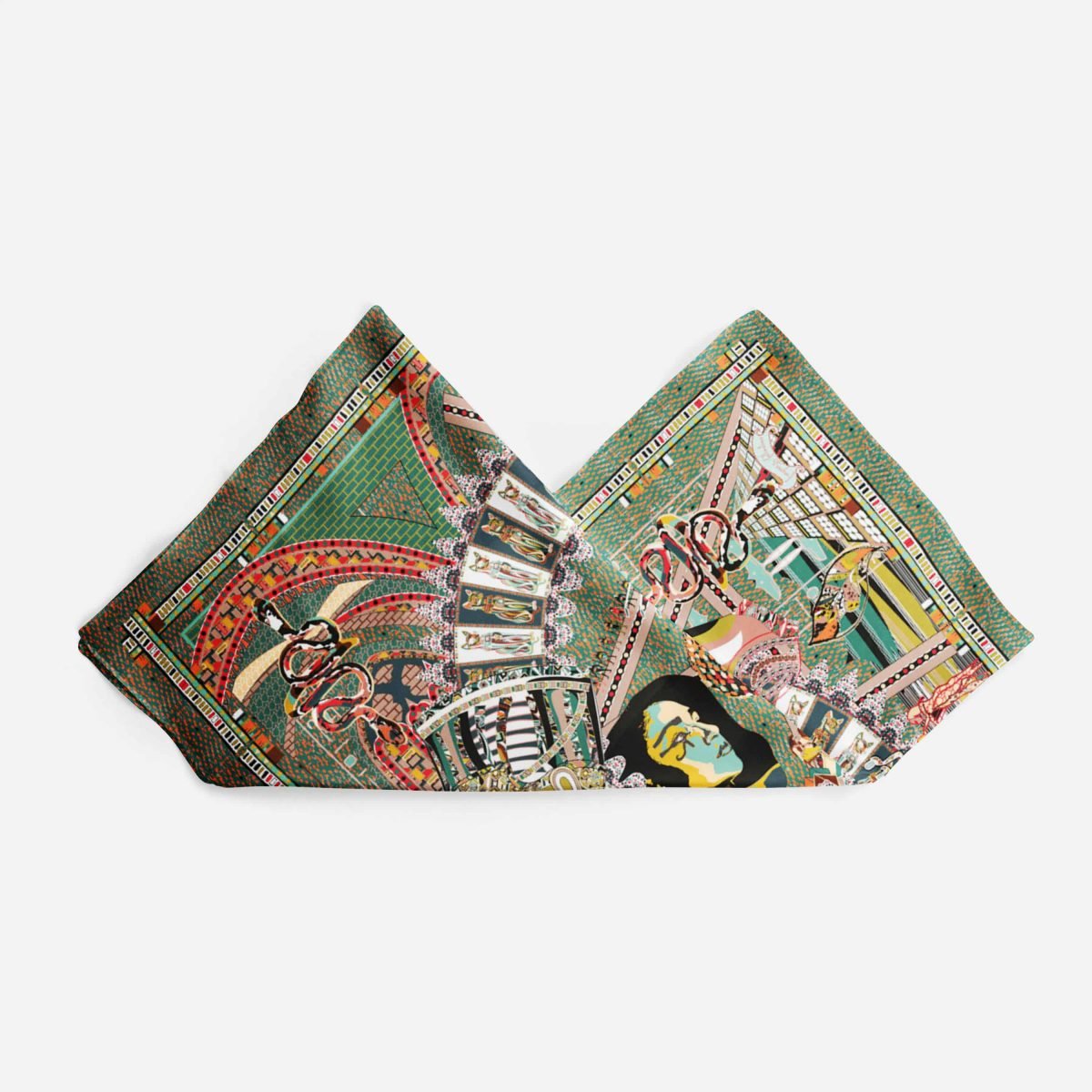 Cleopatra 43 cm grey Silk SCarf 8