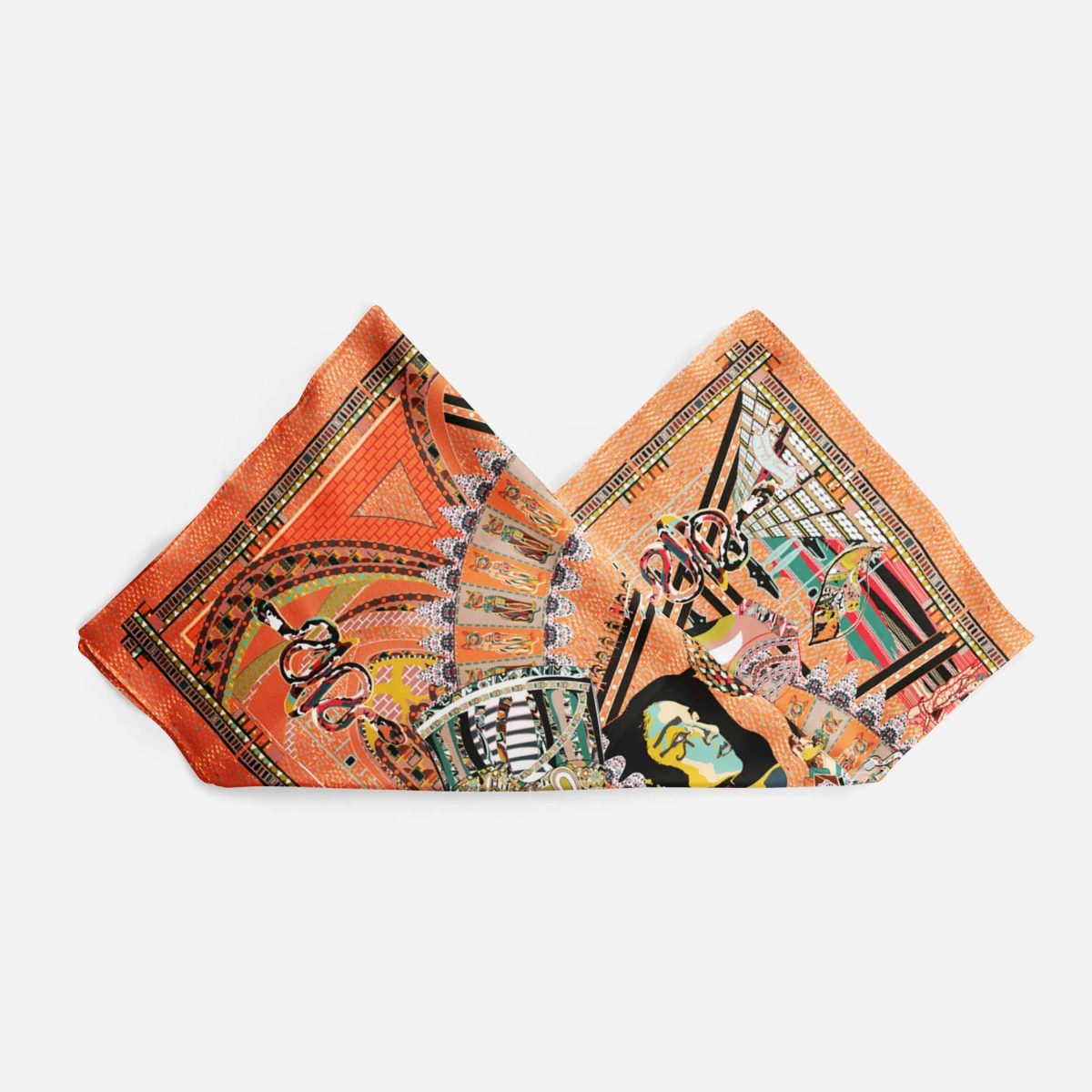 Cleopatra 43 cm salmon Silk SCarf 8