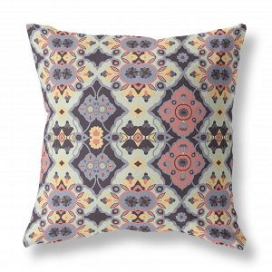 Floral Opal Cross Square Pillow Top View View