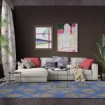 Serendipity Pillows Scene Living Room Dark Walls
