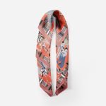 Wu Zetian 135 cm square scarf Merged Orange Silk SCarf 13
