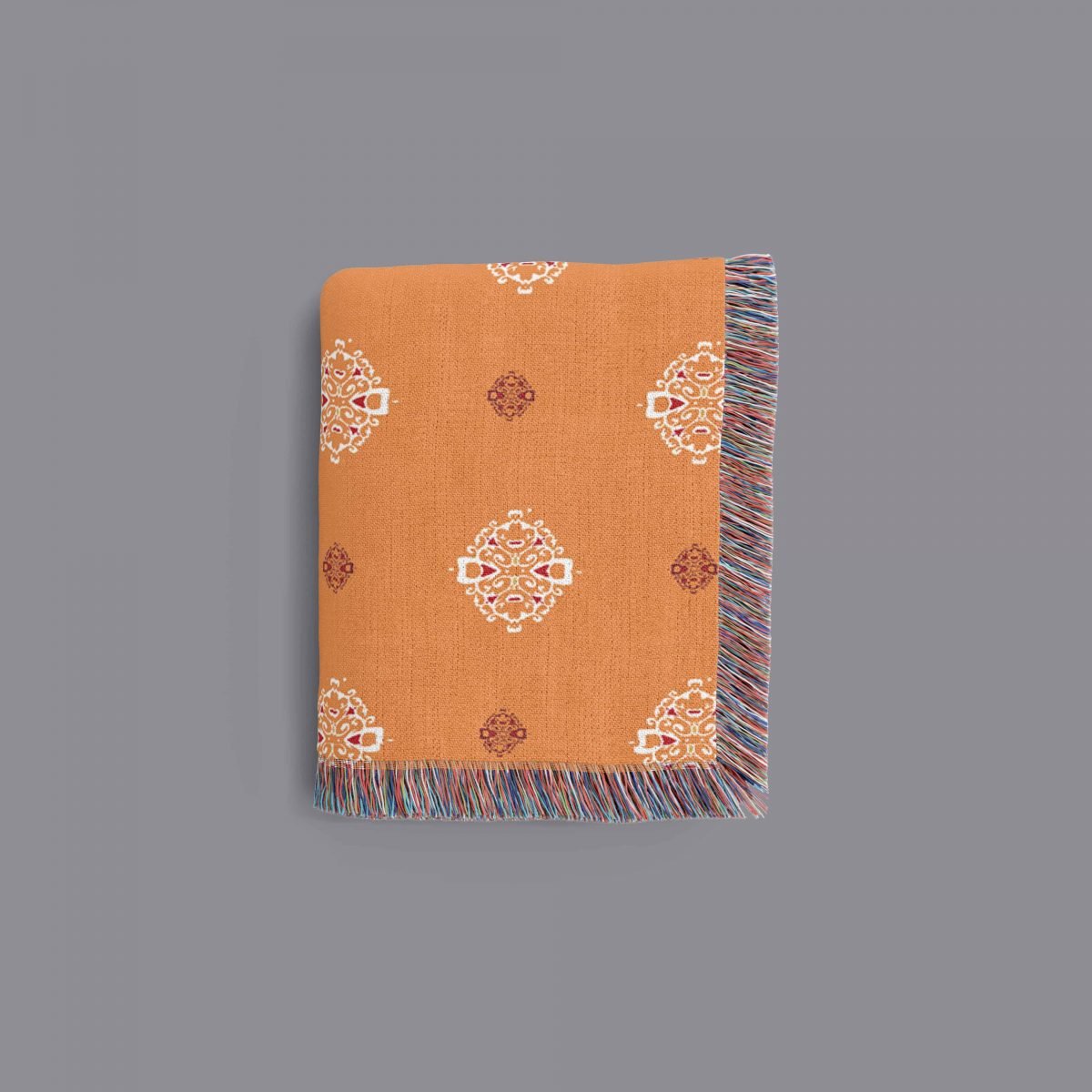 Indian Buttons on orange Folded 2