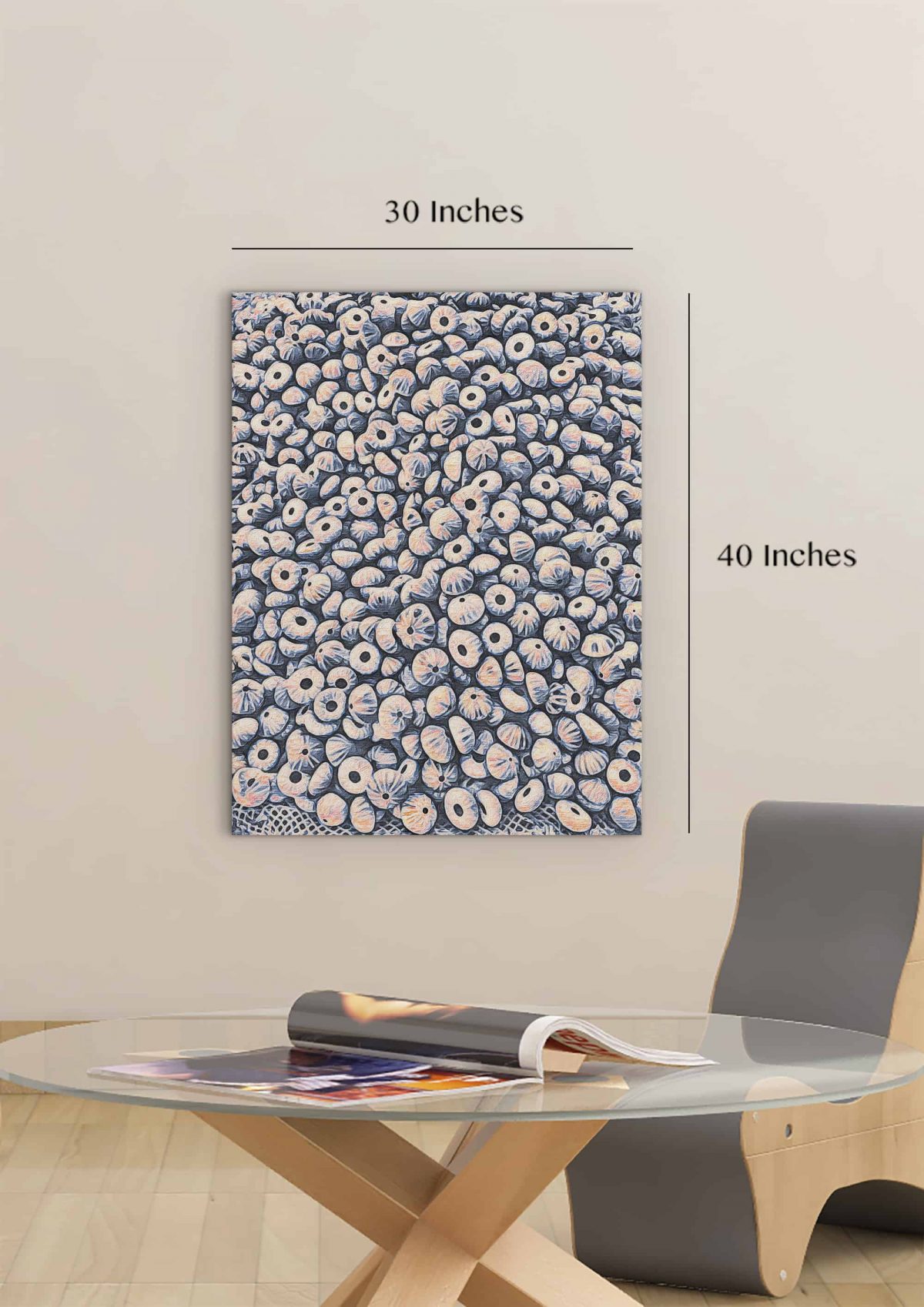 Liv Grn Seashells Bundle Vertical 30 x 40 Room Mockup