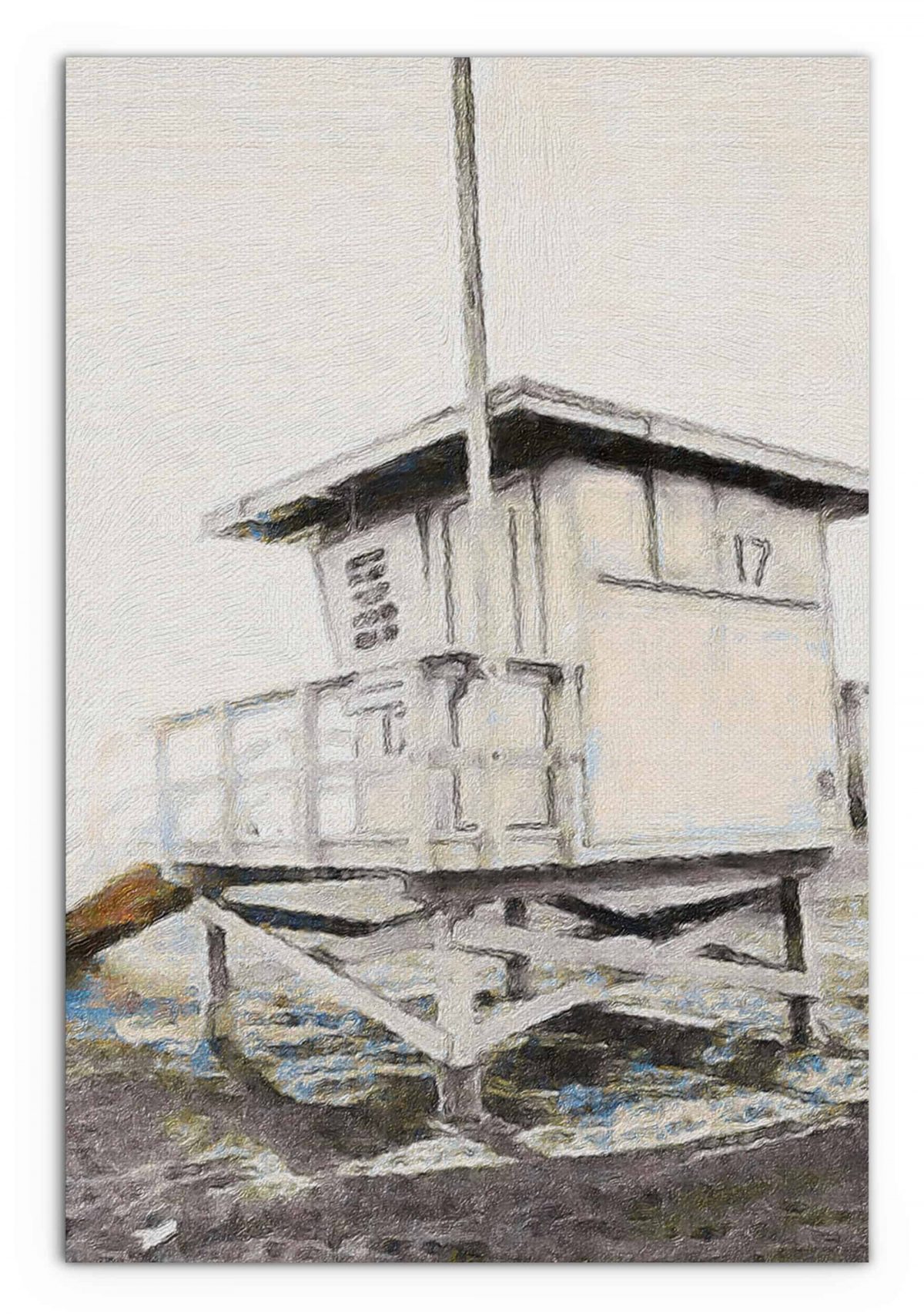 LivGrn Life Guard House SideView Gray VERTICAL 24x36 Regular Front View