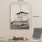 LivGrn Life Guard House SideView Gray VERTICAL 30 x 40 Room Mockup