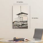 LivGrn Life Guard House SideView Gray VERTICAL Room Mockup 24 x 36