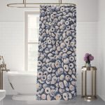 LivGrn Sea Shells Bundle Bath Curtain MOCKUP3