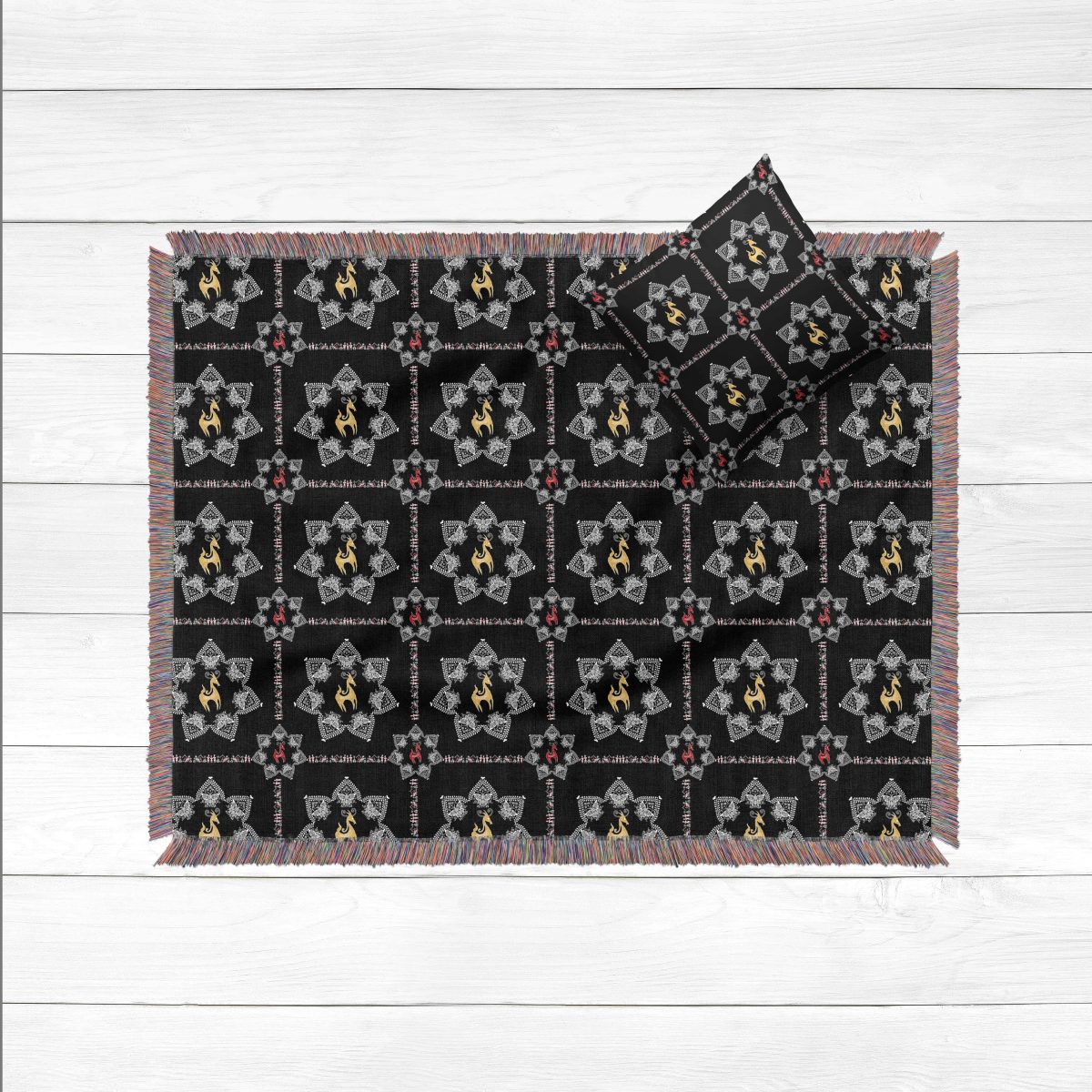 Quilt design 9 Black 01 Top View