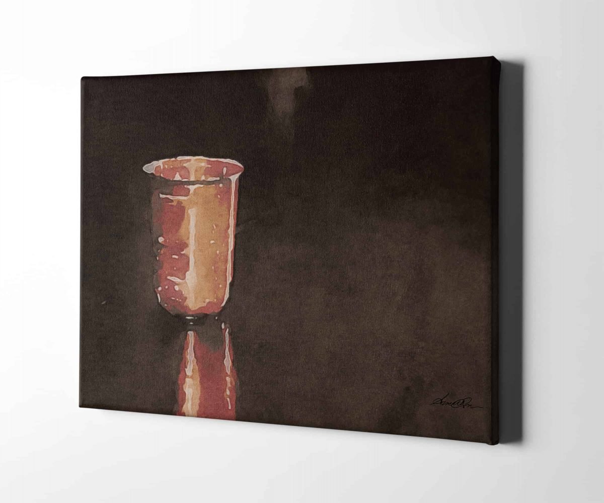 Rusted Drinking Cup Horizontal 18x24 Perspective Main View