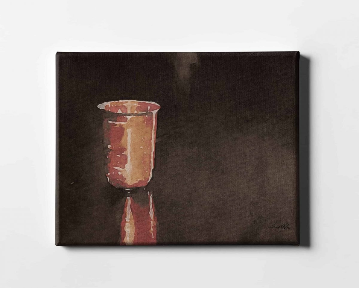 Rusted Drinking Cup Horizontal 18x24 Straight Main View