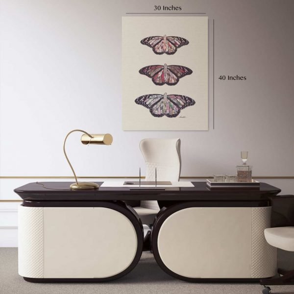 Rustic Butterflies 30 x 40 Luxury Office White