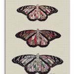 Rustic Butterflies White 24x36 Front View