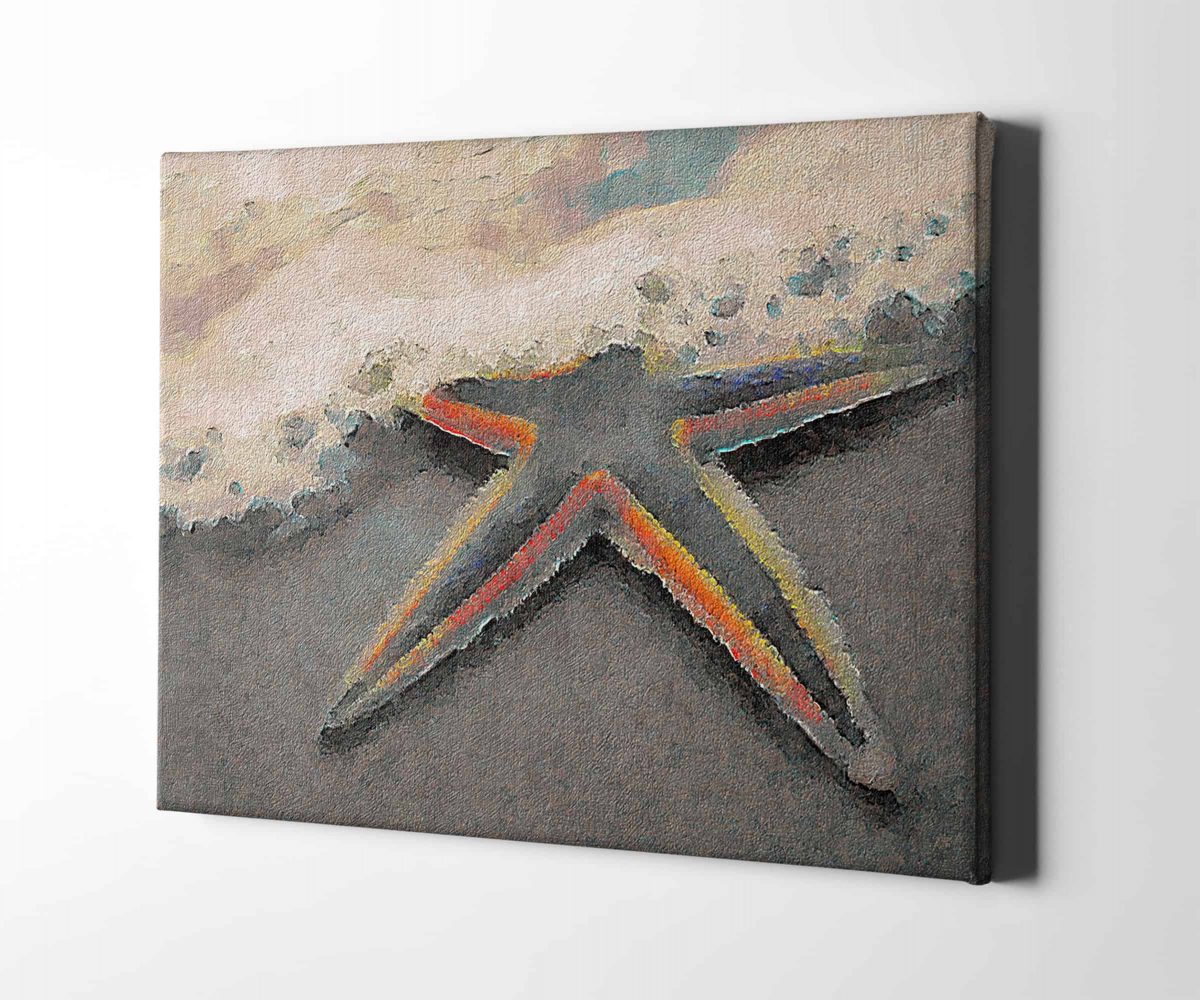 Starfish on a Beach Horizontal 18x24 Perspective Main View