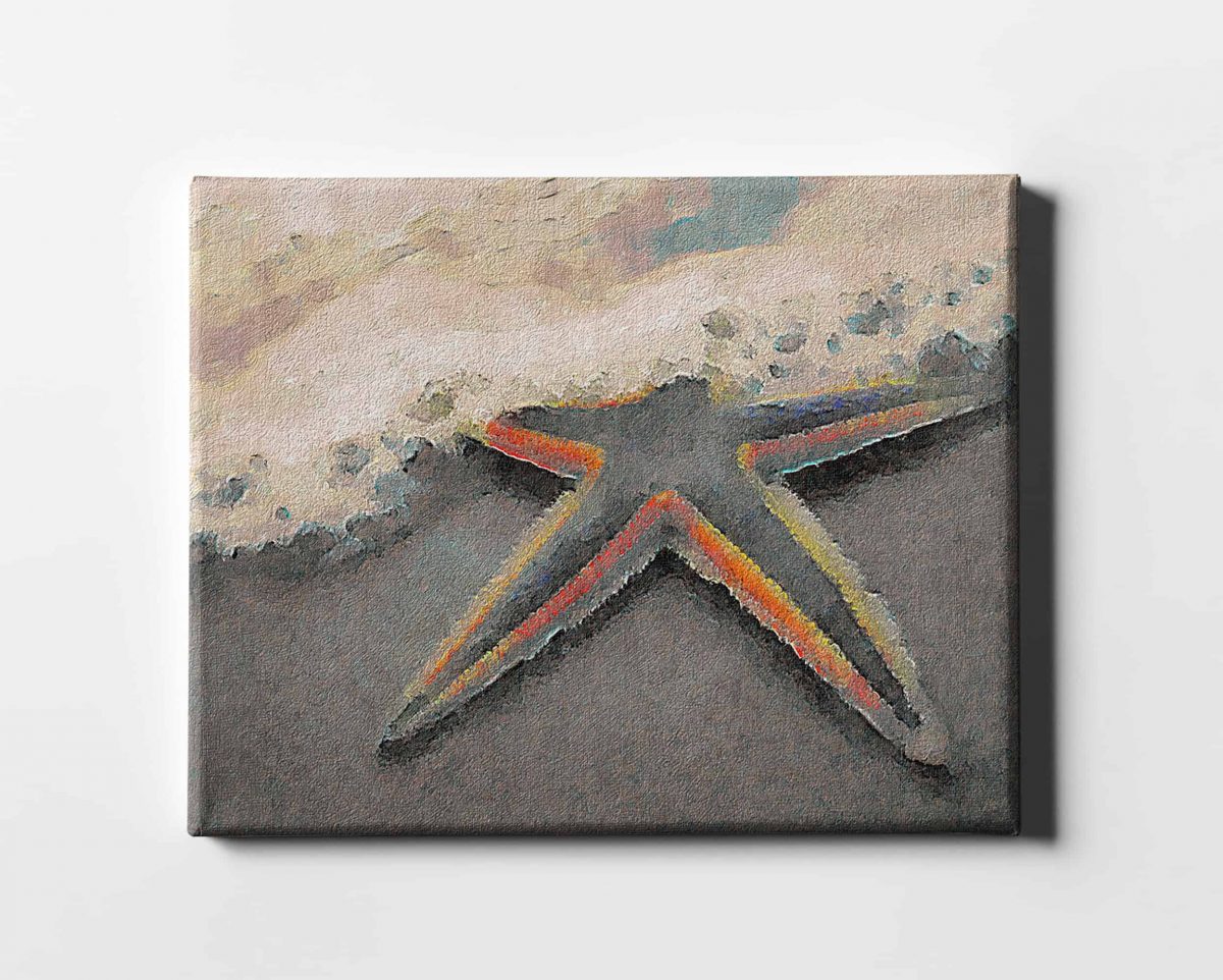 Starfish on a Beach Horizontal 18x24 Straight Main View