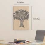 Tree of Life on Wood Vertical Room Mockup 24 x 36