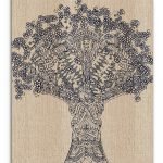 Tree of Life on Wood Vertical24x36 Regular Front View