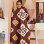 blanket mockup featuring a playful girl in her room 24691 13
