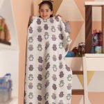 blanket mockup featuring a playful girl in her room 24691 27