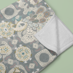 mockup of a folded throw blanket in a colored surface 24670 16