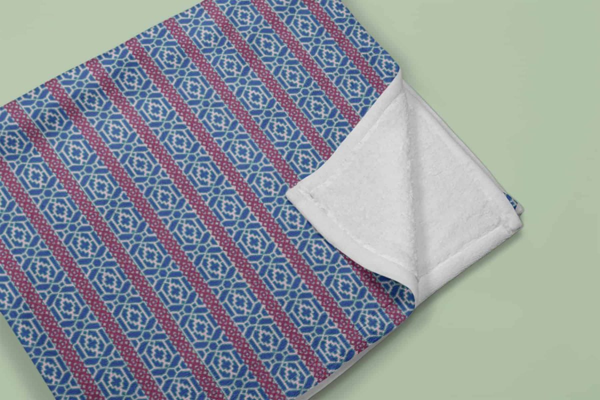 mockup of a folded throw blanket in a colored surface 24670 28