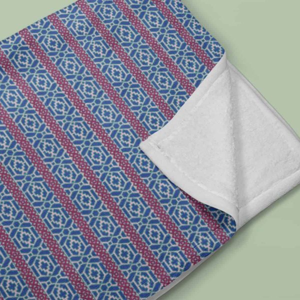mockup of a folded throw blanket in a colored surface 24670 28