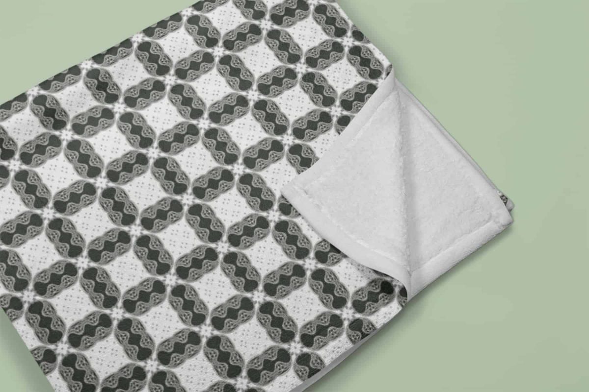 mockup of a folded throw blanket in a colored surface 24670 29