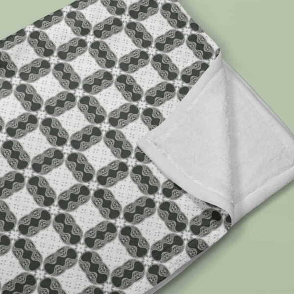 mockup of a folded throw blanket in a colored surface 24670 29
