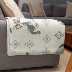 mockup of a throw blanket in a living room setting 24697 1