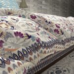 Boho Flower Duvet Cover Real Closeup