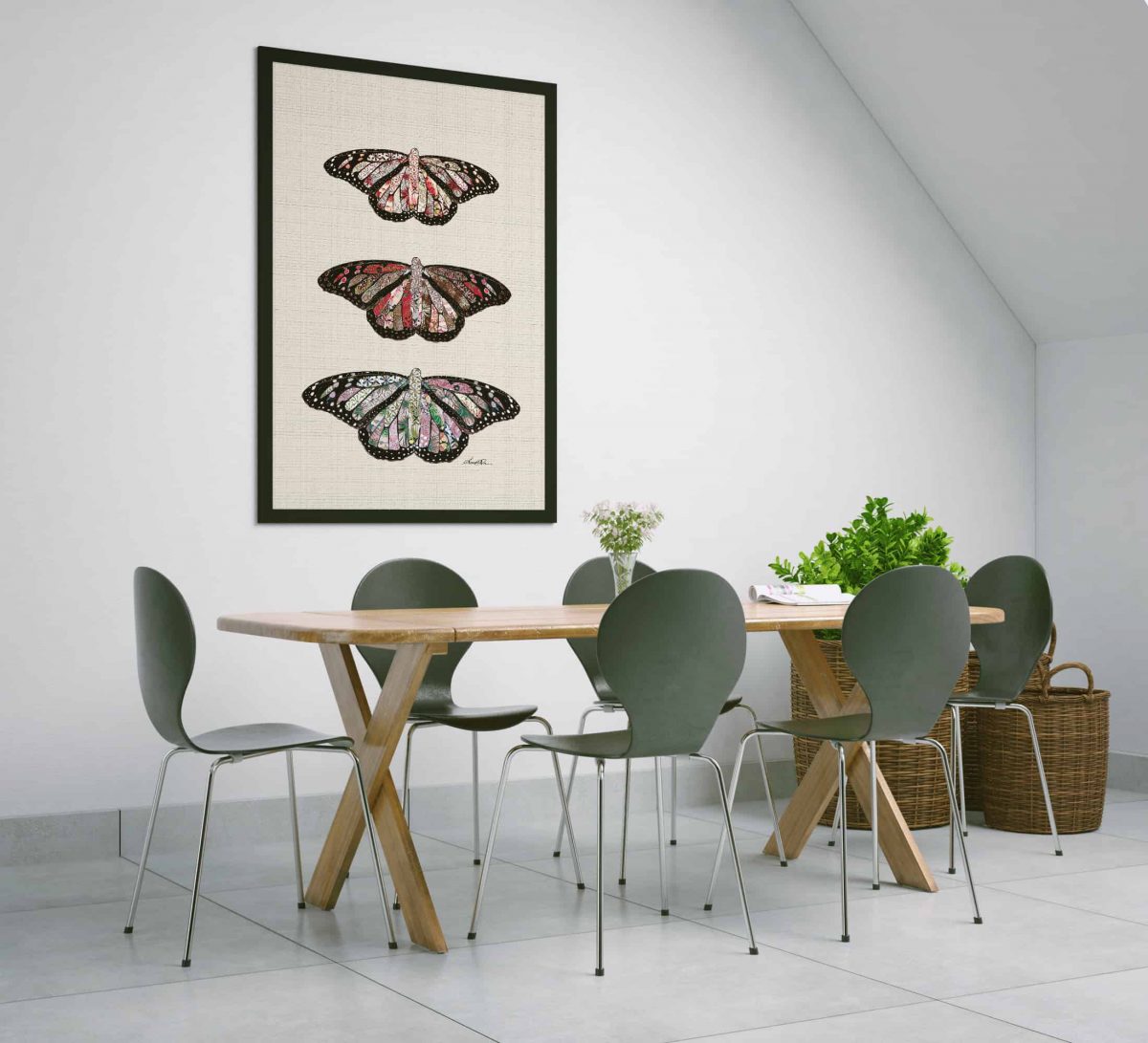 Rustic Butterfly Casual Dining Area