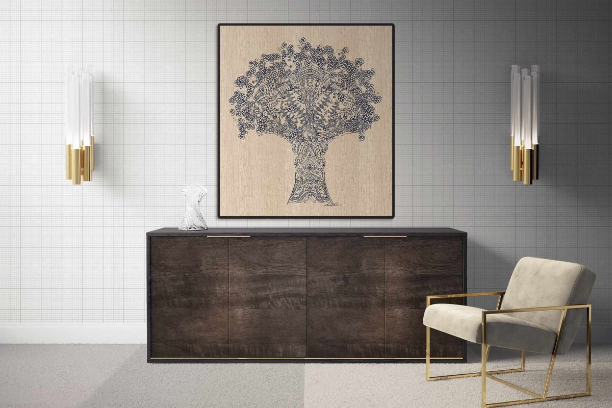 Tree of Life on wood Luxurious Room