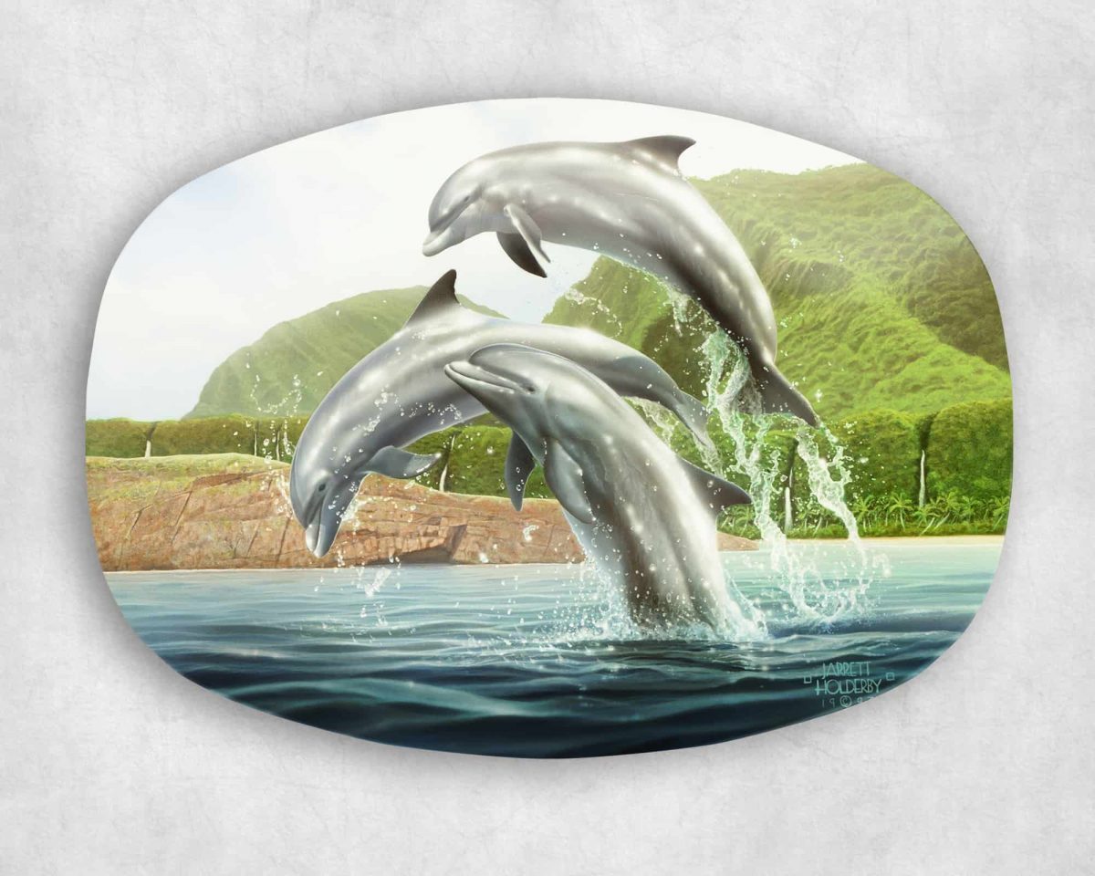 001 3Dolphins PlatterFlatFront