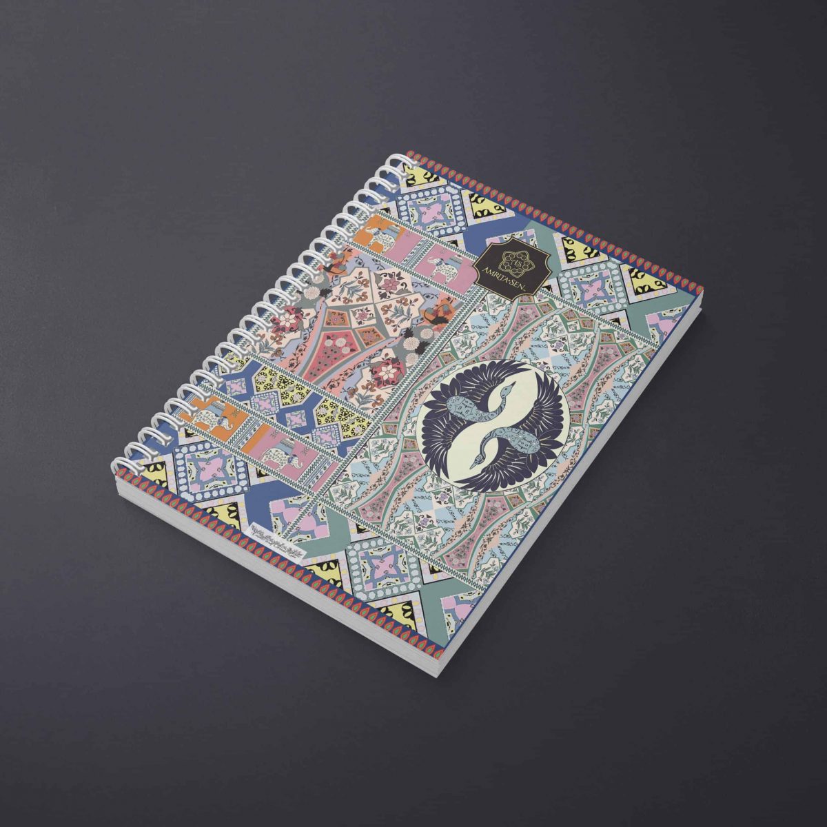 Swan Window Flower Notebook Angle