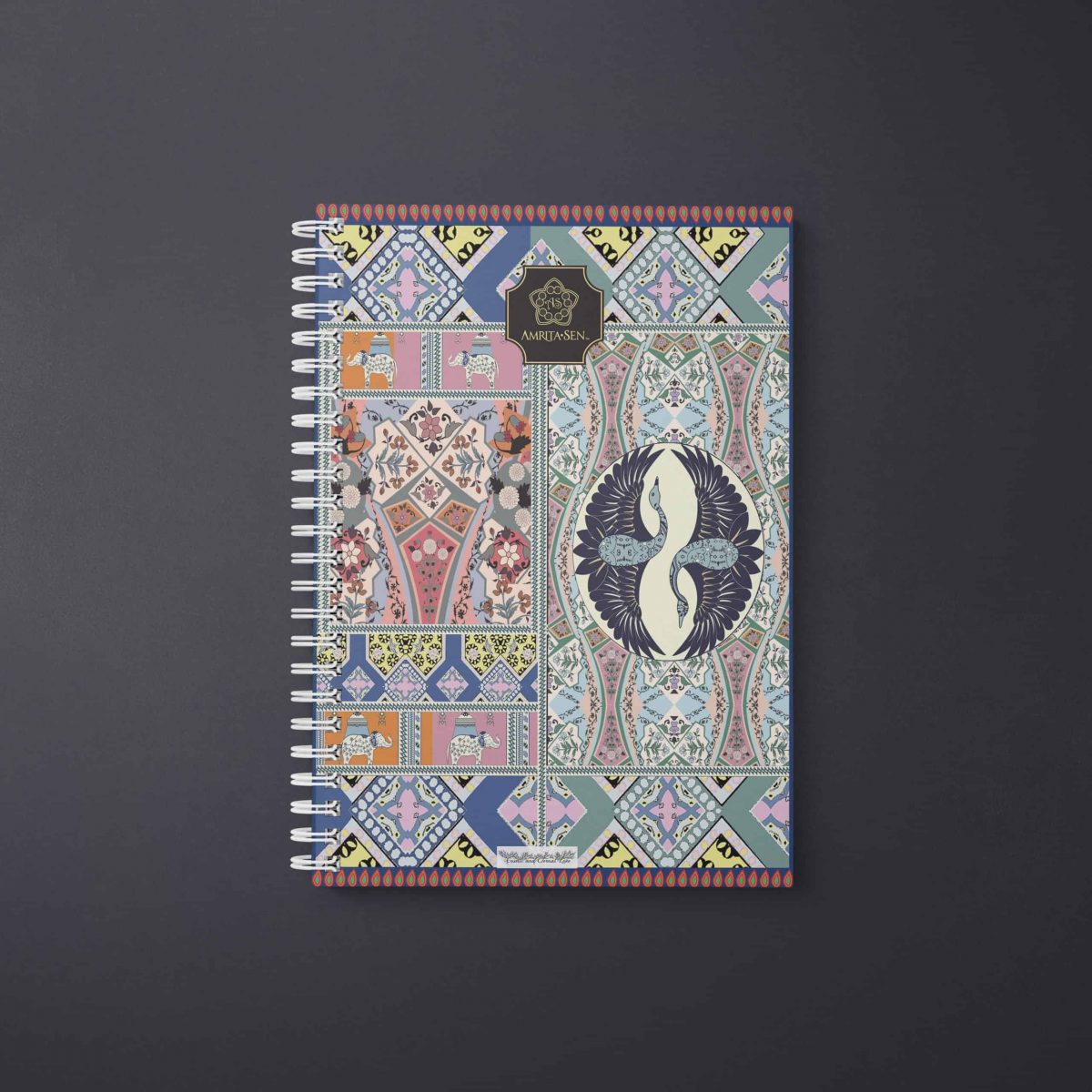 Swan Window Flower Notebook Front