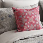 14Treasure Floral Red Beige Blue 10zoomsquarepillowsham